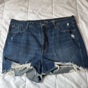 Old Navy Distressed Blue Denim Cutoff Shorts